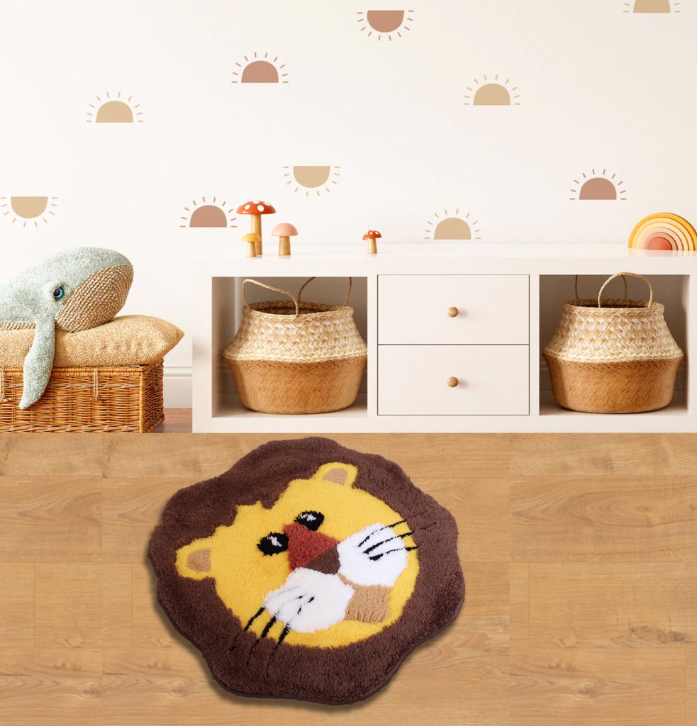 decorative-rugs-for-kids-children-lion-brown-white-yellow-acrylic-dekupe-single